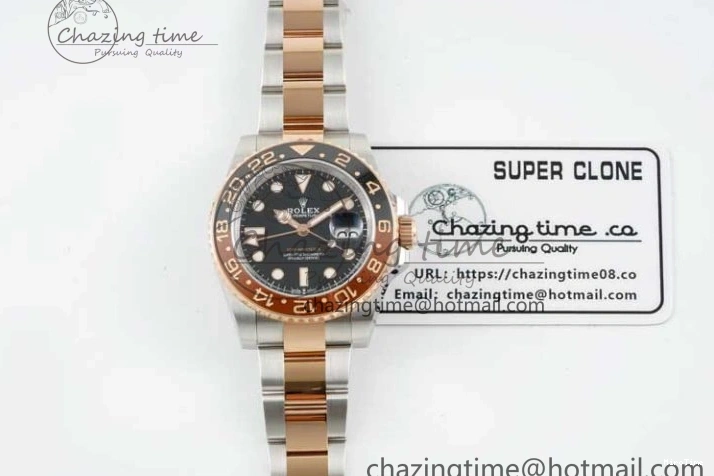 MiroTime 0420 Durable GMT-Master II 126711 CHNR Black Brown Ceramic Clean Factory 1:1 Best Edition on SS RG Bracelet VR 2108